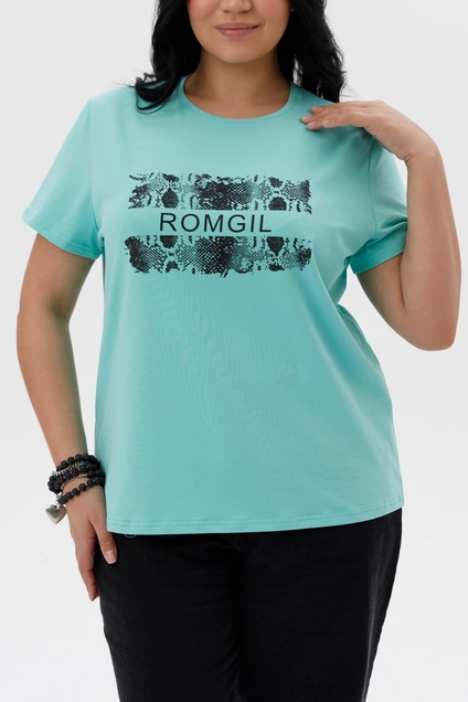 Футболка РП0068-ХЛ4 бирюзовый иней Romgil