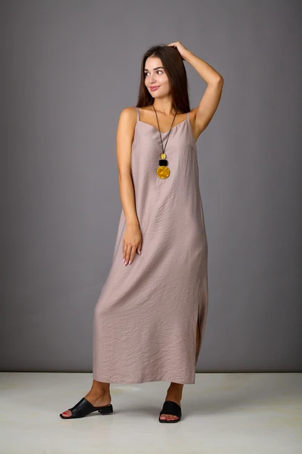 Костюм с платьем 1154-6 шоколад + кофейный Rosheli