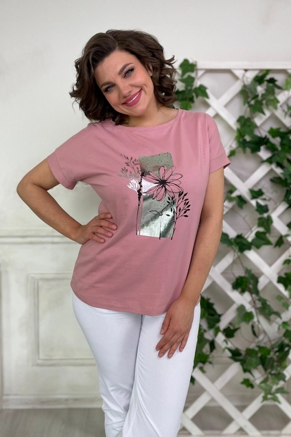 Футболка 2054 розовый к.р Rumoda