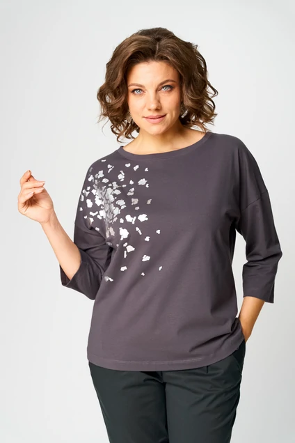 Джемпер 2089 графитовый дл.р. Rumoda