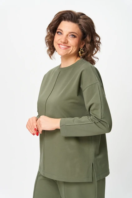 Костюм брючный 2144 зеленый дл.р. Rumoda