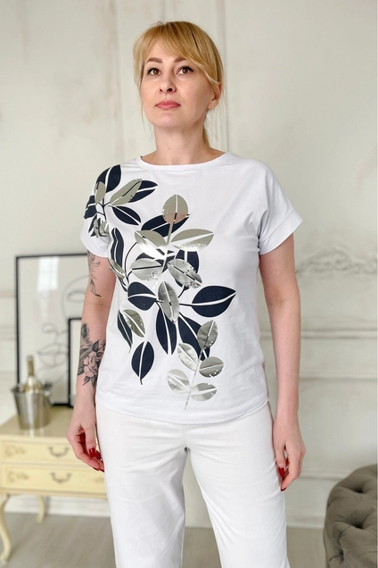 Футболка 2145 белый к.р. Rumoda