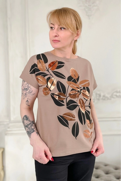 Футболка 2145 капучино к.р. Rumoda
