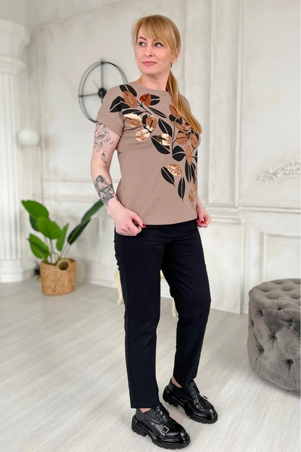 Футболка 2145 капучино к.р. Rumoda