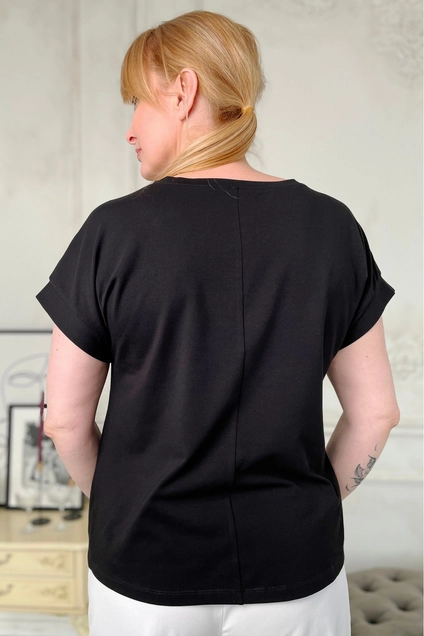 Футболка 2145 черный к.р. Rumoda