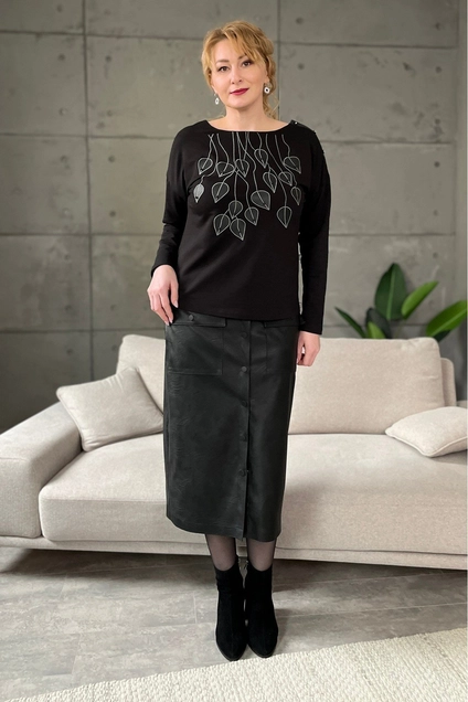 Джемпер 2162 черный дл. р. Rumoda