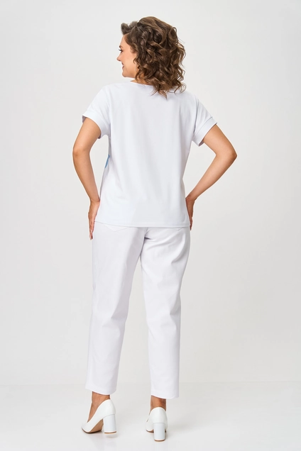 Футболка 2259 голубой + белый Rumoda