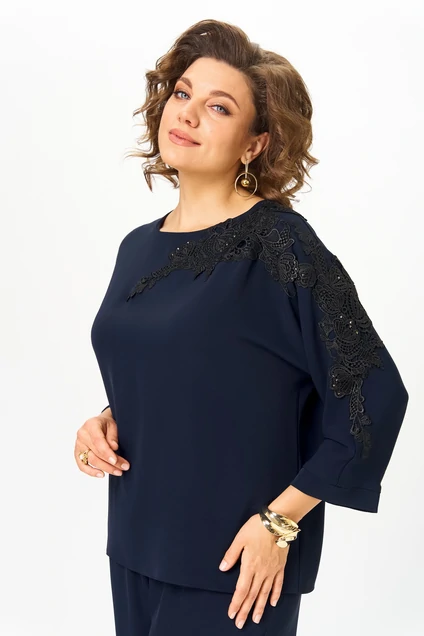 Костюм брючный 2278 дл.р. синий Rumoda