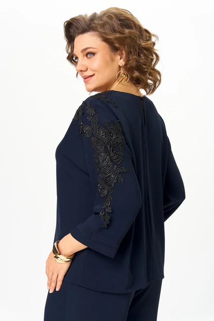 Костюм брючный 2278 дл.р. синий Rumoda