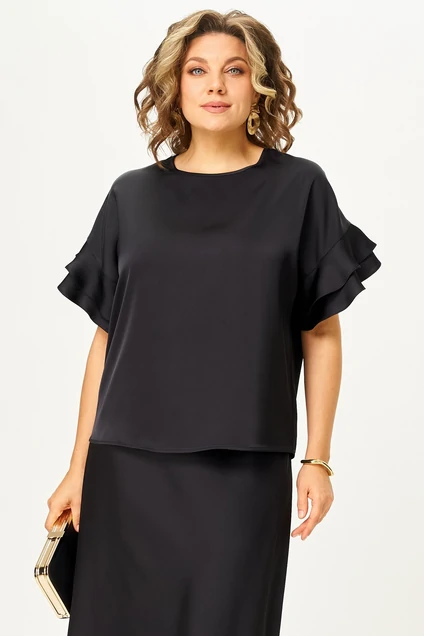Костюм с юбкой 2294 черный Rumoda