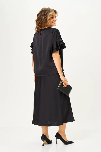 Костюм с юбкой 2294 черный Rumoda