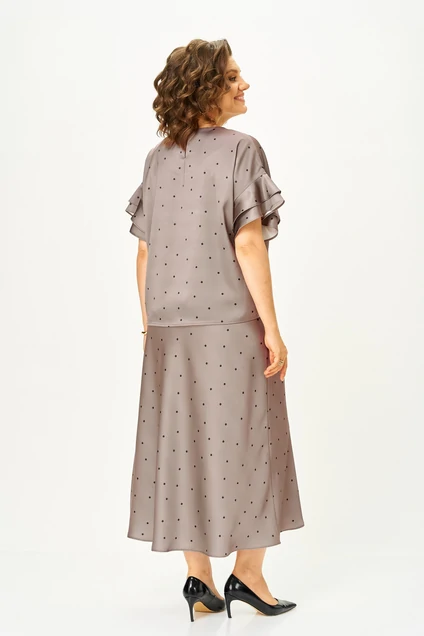 Костюм с юбкой 2294 капучино Rumoda
