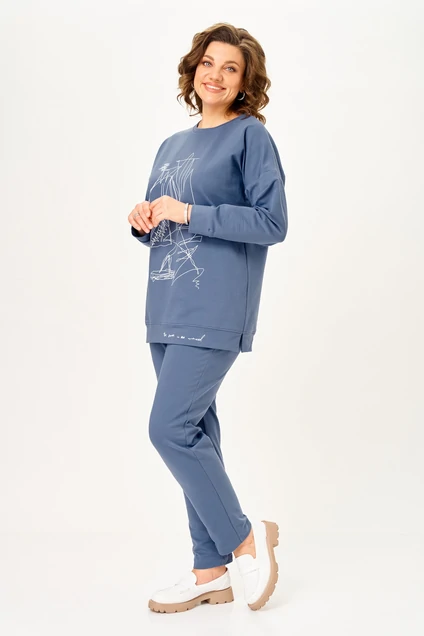 Костюм брючный 2061-1 индиго STEFANY