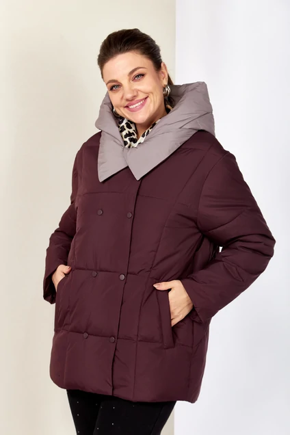 Куртка 2201 винный Shetti фото 5