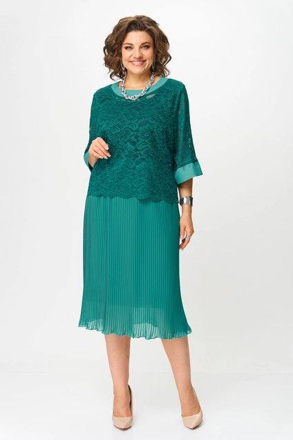 Костюм с юбкой 951-135 бирюзовый SolomeyaLux