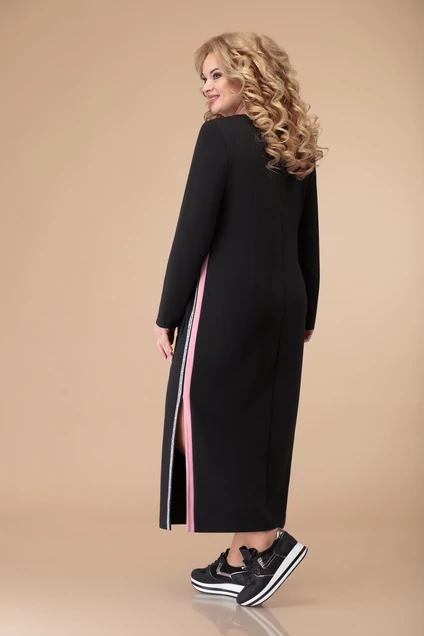 Костюм с платьем 1501 черный+розовый Svetlana Style