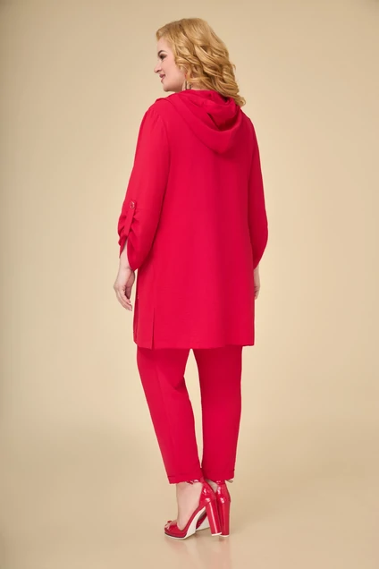 Костюм брючный 1527 красный Svetlana Style