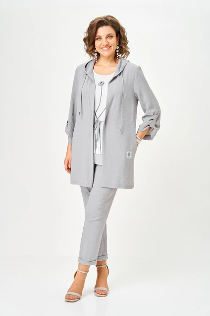 *Костюм брючный 1527 серый Svetlana Style