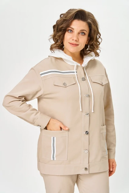 Костюм брючный 1569 бежевый Svetlana Style