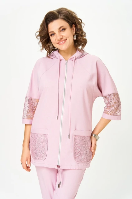 Костюм брючный 1577 розовый Svetlana Style