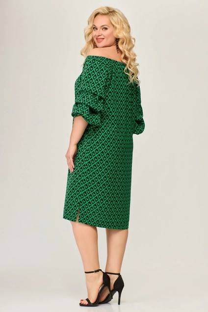 *Платье 1673 зеленый + черный Svetlana Style
