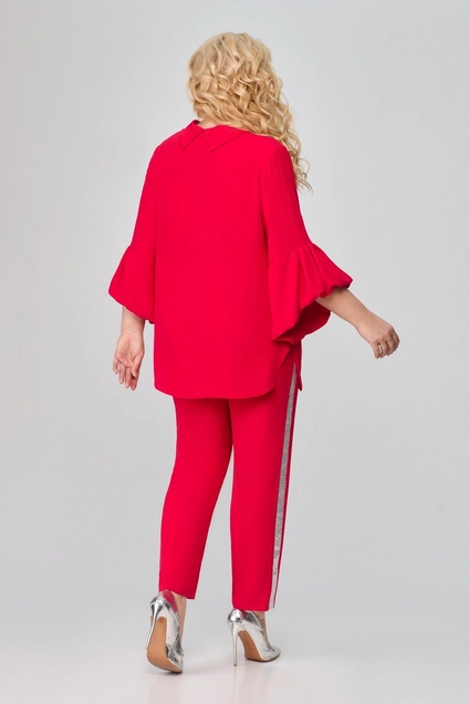 Костюм брючный 1811 красный Svetlana Style