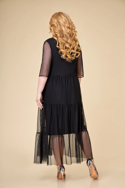 Костюм с платьем 1848 черный Svetlana Style