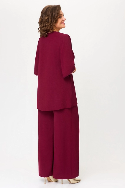 Костюм брючный 1933 бордовый Svetlana Style