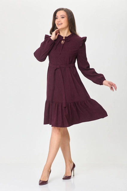 Платье 1970 бордовый Svetlana Style