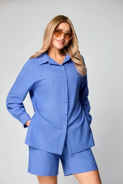 Костюм с шортами 2021 голубой Svetlana Style