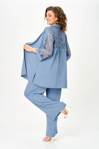 Костюм брючный 2025 индиго Svetlana Style