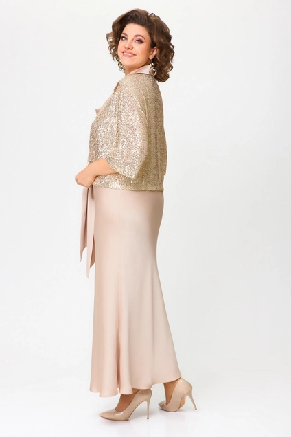 Костюм с платьем 2033 золотой Svetlana Style