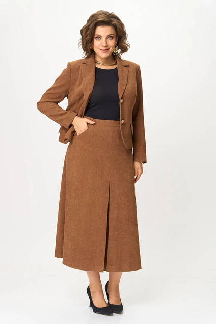 Костюм с юбкой 2140 кэмел Svetlana Style фото 3