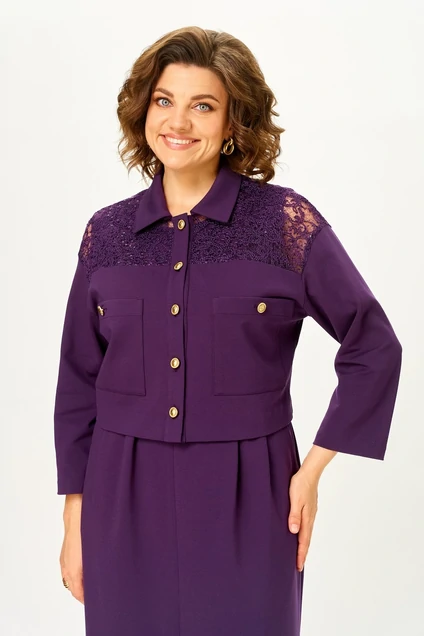 Костюм с платьем 2161 фиолетовый Svetlana Style
