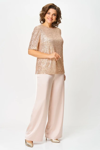 Костюм брючный 2162 золото Svetlana Style