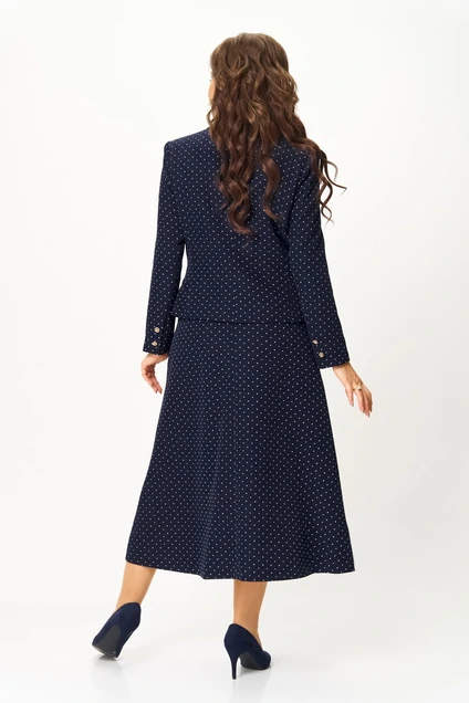 Костюм с юбкой 2174 синий + горох Svetlana Style фото 2