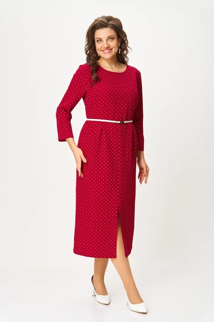 Платье 2176 бордовый + горох Svetlana Style фото 3