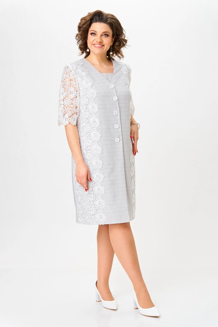 *Костюм с платьем 2211 серый Svetlana Style