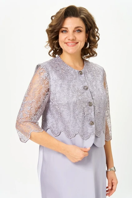 Костюм с юбкой 2316 серебро Svetlana Style
