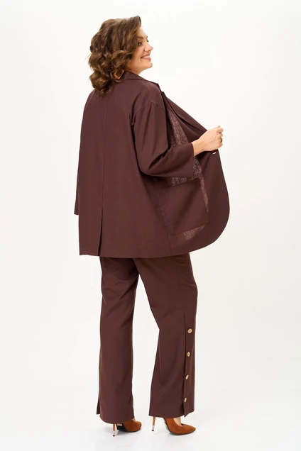 Костюм брючный 2330 коричневый Svetlana Style