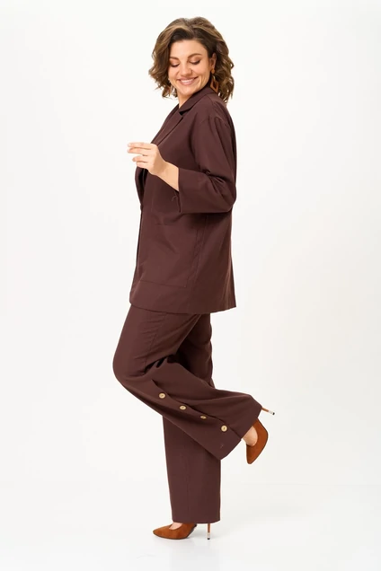 Костюм брючный 2330 коричневый Svetlana Style