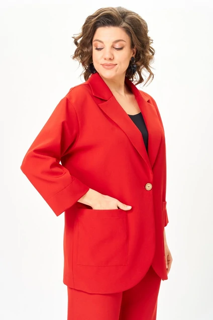 Костюм брючный 2340 красный Svetlana Style