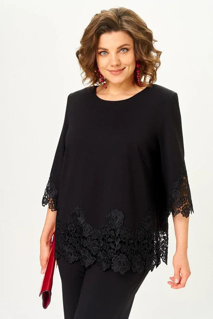 *Костюм брючный 2351 черный Svetlana Style