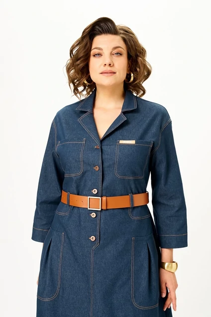Платье 2354 синий джинс Svetlana Style