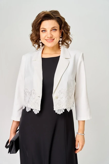 Костюм с платьем 2356 черный + белый Svetlana Style
