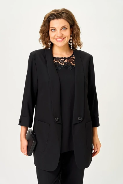 Костюм брючный 2362 черный Svetlana Style