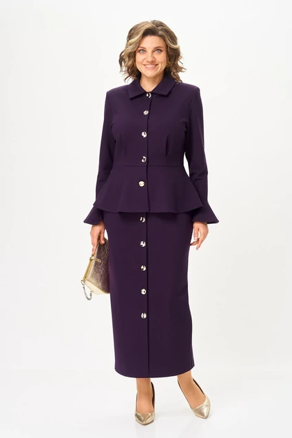 Костюм с юбкой 2376 фиолетовый Svetlana Style