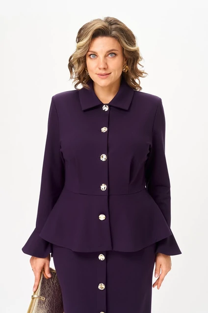 Костюм с юбкой 2376 фиолетовый Svetlana Style