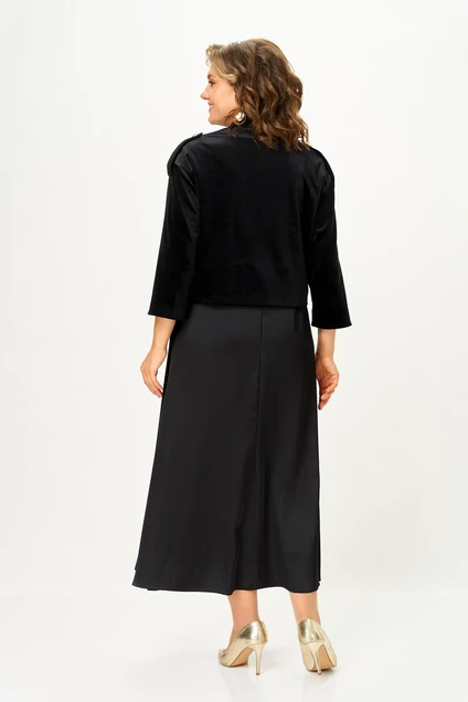 Костюм с платьем 2393 черный Svetlana Style
