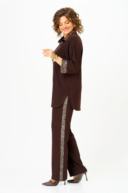 Костюм брючный 3017 шоколад Svetlana Style